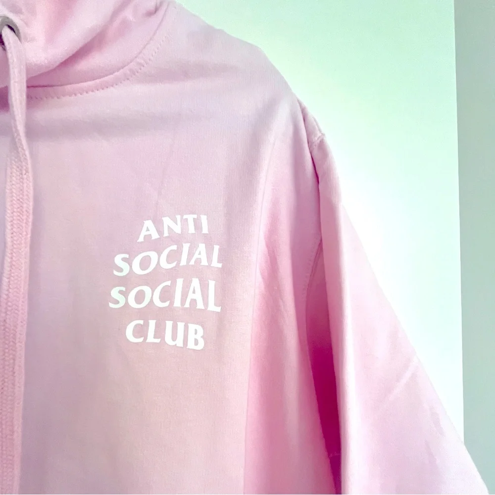 Anti Social Social Club Know You Better Pink Hoodie Large